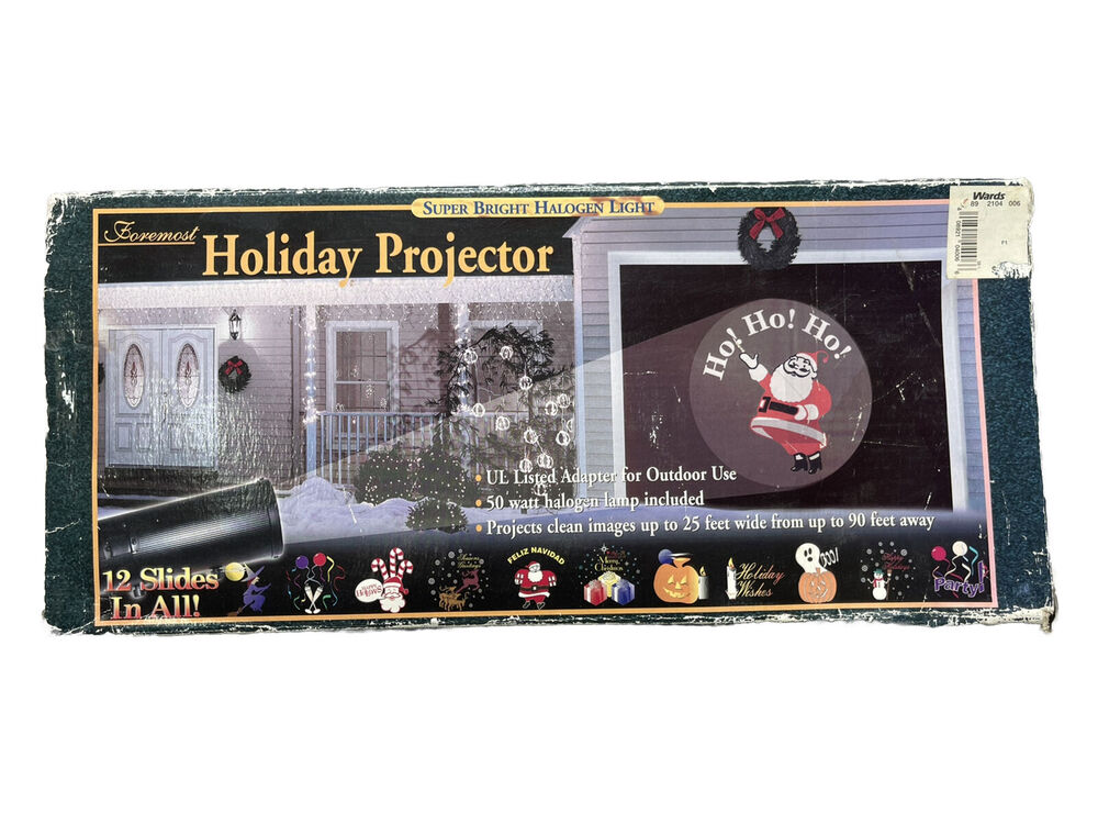 Foremost Halogen Light Holiday Projector w/12 Slides Christmas Halloween